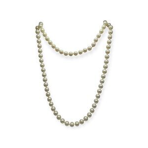 Vintage faux pearl necklace 46 inches long